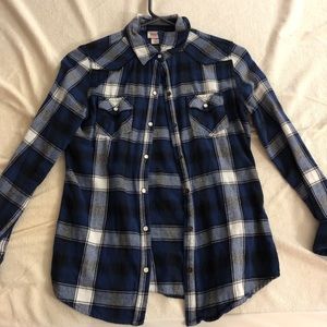 Blue and white flannel from Target